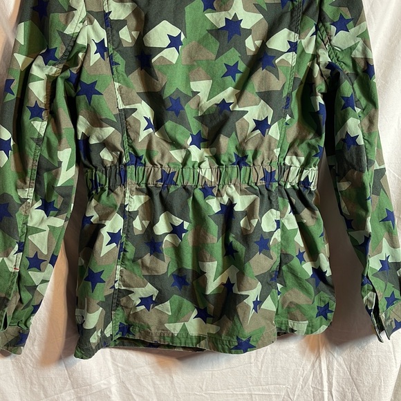 Boden Jacket Blazer 15 16 Year Star Design Button Front Army Girls - Picture 10 of 12